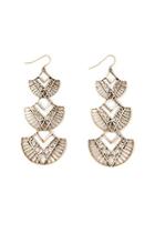 Forever21 Tiered Geo Cutout Drop Earrings
