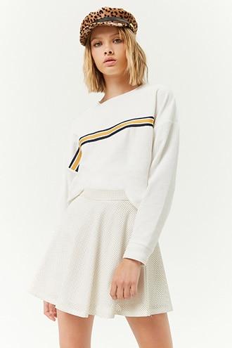 Forever21 Perforated Faux Leather Skater Skirt