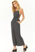 Forever21 Polka Dot Tie-back Jumpsuit