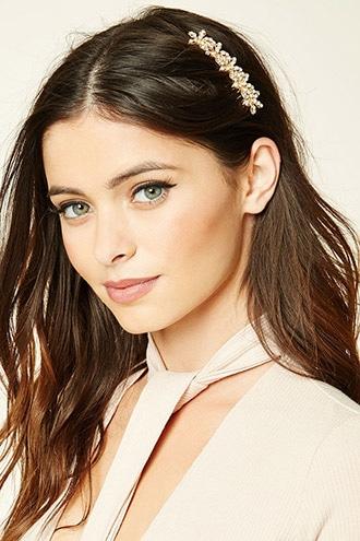 Forever21 Floral Rhinestone Hair Comb