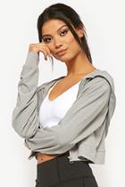 Forever21 Active Cropped Zip-front Hoodie