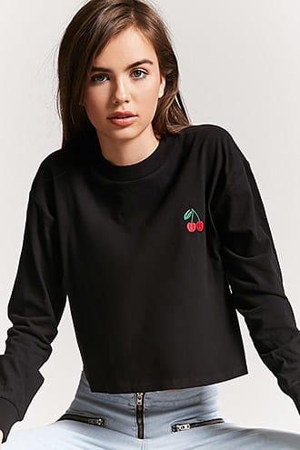 Forever21 Embroidered Cherry Tee