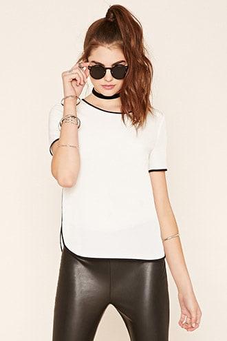 Forever21 Contrast Trim Top