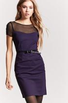 Forever21 Mesh-panel Sheath Dress
