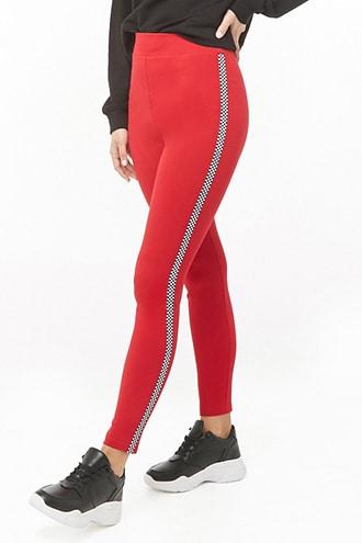 Forever21 Checkered Striped Leggings