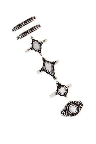 Forever21 Burnished Stackable Ring Set