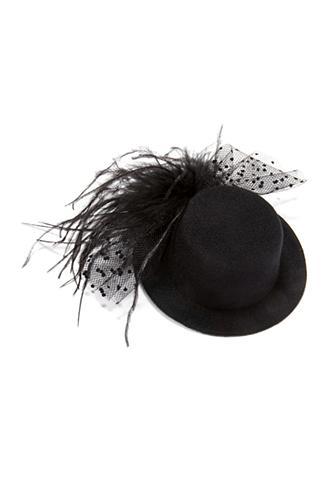 Forever21 Felt Feather Hat Barrette Black One Size