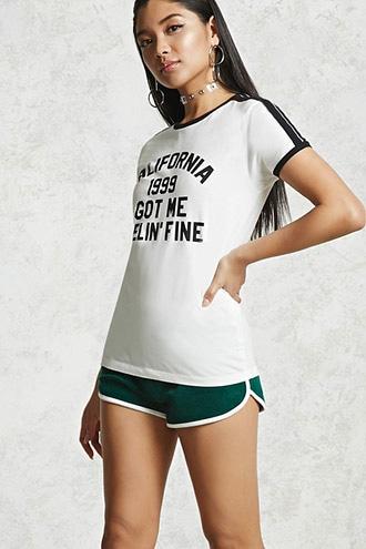 Forever21 California Varsity Ringer Tee