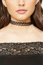 Forever21 Black Structured Tattoo Choker