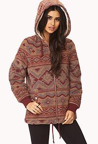 Forever21 Globetrotter Tribal Print Bomber