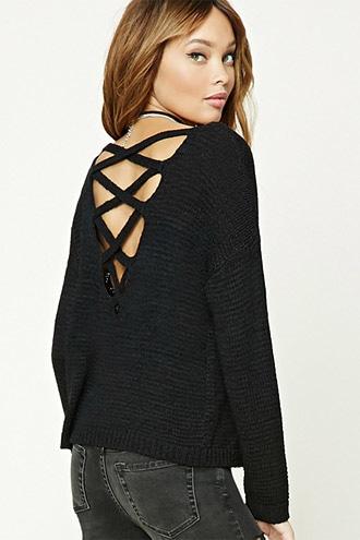Forever21 Crisscross-back Sweater Top