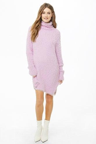 Forever21 Fuzzy Turtleneck Sweater Dress