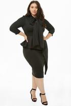 Forever21 Plus Size Peplum Bow Dress
