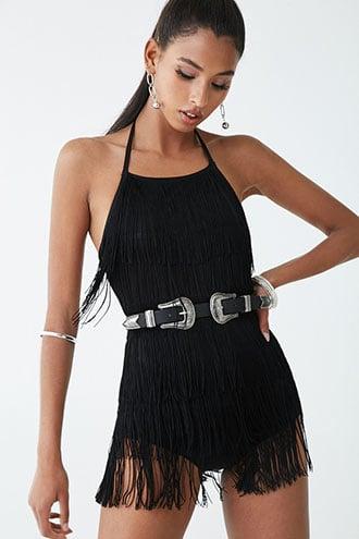 Forever21 Fringe Halter Romper