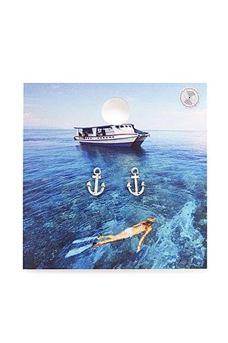 Forever21 Anchor Stud Earrings