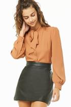 Forever21 Tie-neck Shirt