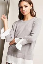 Forever21 Contrast Flare-sleeve Top