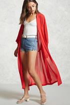 Forever21 Sash Tie Chiffon Kimono