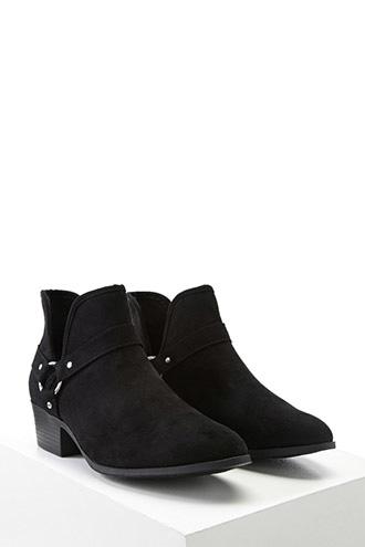 Forever21 Ring Detail Faux Suede Boots