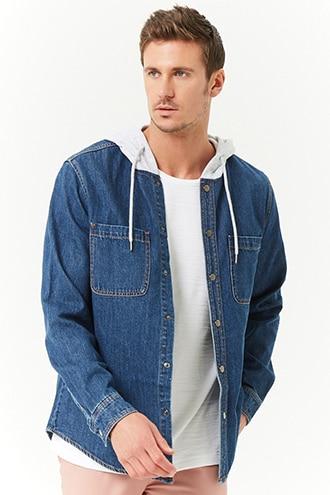 Forever21 Denim Hoodie Jacket