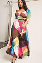 Forever21 Plus Size Colorblock Maxi Dress