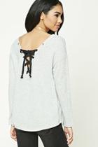 Forever21 Lace-up Sweatshirt