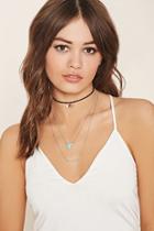 Forever21 Faux Stone Choker Necklace Set