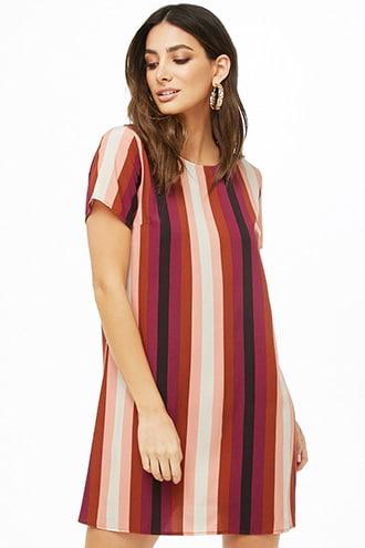 Forever21 Multi-striped Shift Dress