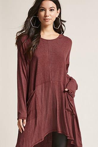 Forever21 Ribbed High-low Tunic