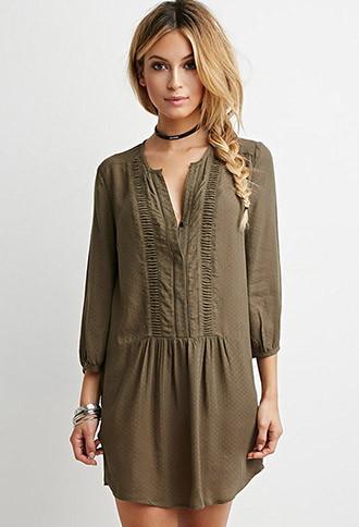 Forever21 Micro-patterned Smock Dress