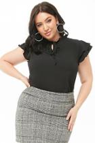 Forever21 Plus Size Tie-neck Ruffle Top