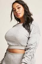 Forever21 Plus Size Ruched Sweater-knit Top