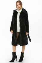 Forever21 Vero Moda Longline Faux Fur Coat