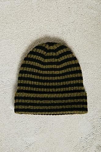 Forever21 Men Stripe Woolen Beanie