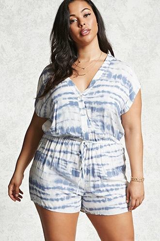 Forever21 Plus Size Tie-dye Romper