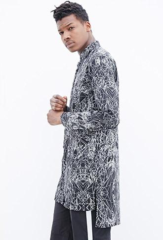 21 Men Control Sector Shard Print Shirt