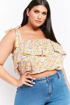 Forever21 Plus Size Flounce Ditsy Floral Top
