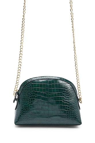Forever21 Faux Croc Embossed Crossbody Bag