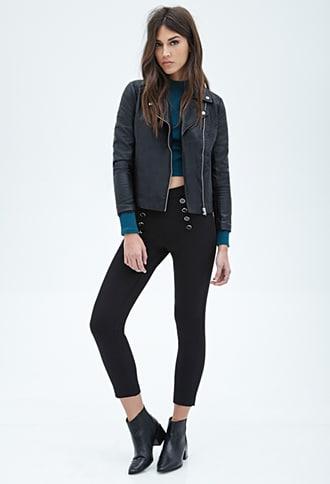 Forever21 Slim Buttoned Sailor Trousers