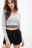 Forever21 City Print Crop Top