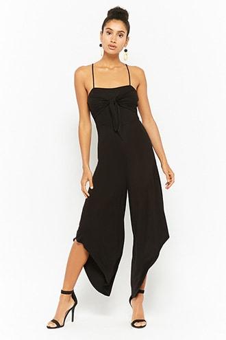 Forever21 Asymmetrical Tie-front Jumpsuit