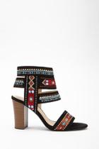 Forever21 Faux Suede Tribal-inspired Heels