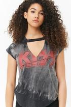 Forever21 Kiss Cutout Graphic Tee