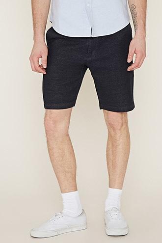Forever21 Micro-dotted Cotton Shorts