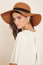 Forever21 Women's  Camel & Black Floppy Wool Hat