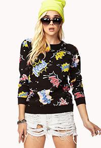 Forever21 Comic Graphic Sweatshirt