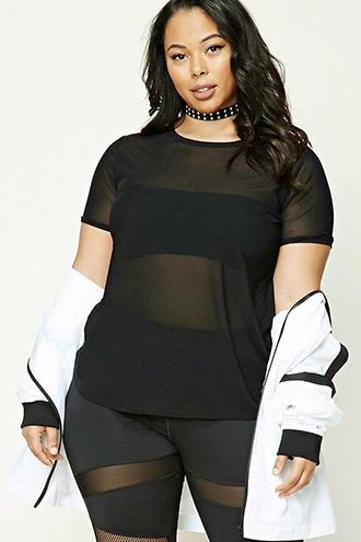 Forever21 Plus Size Mesh Shirt