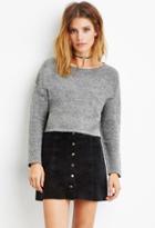 Love21 Women's  Contemporary Brushed Knit Cropped Sweater