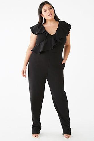 Forever21 Plus Size Flounce Surplice Jumpsuit