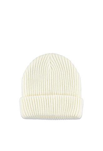 Forever21 Ribbed Fold-over Beanie (cream)